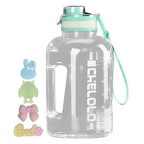 Large Water Bottle, 74oz Water Jug with Handle Leak-Proof, Clear Sport half gallon water Bottle for Gym Camping Workout Outdoors