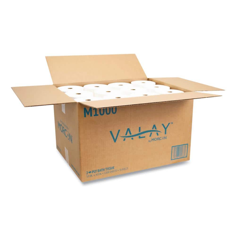 2-Ply White Septic Safe Small Core Toilet Paper (1000-Sheets/Roll, 36-Roll/Carton)