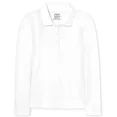 thumbnail image 1 of Unizone Uniforms Polo à Manches Longues pour Filles (Très Grand, Blanc), 1 of 4