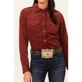 thumbnail image 3 of Shyanne Women's Maplewood Long Sleeve Pearl Snap Corduroy Shirt - SRHO23W29-DKRED X-  US, 3 of 4