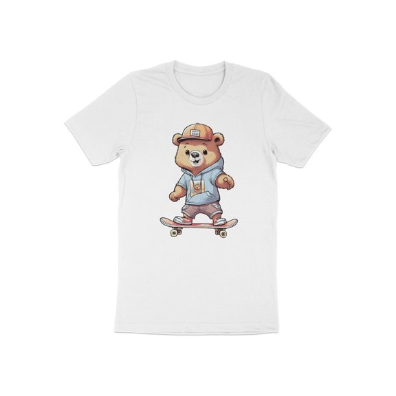 Funny Skateboarding Teddy Bear Skateboarder Skater Gift T-Shirt Skateboarding Skateboard Birthday Holiday Presents Men Women Kids Tshirt