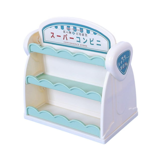 Estante de exhibición para casa de muñecas a escala 1:12, decoración de supermercado, muebles, juguetes, estante para guardar bocadillos Estilo A