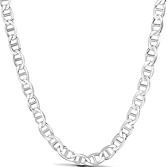 Ritastephens 925 Sterling Silver Mariner Link Chain Necklace, 22-Inch, Hypoallergenic, Nickel-Free