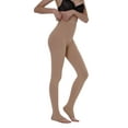 thumbnail image 3 of AMZAM Compression Pantyhose for Unisex, Open Toe, Opaque, 15-20 mmHg, Beige XL, 3 of 7
