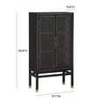 thumbnail image 3 of TOV Furniture Amara Charcoal Woven Rattan Cabinet, 3 of 3