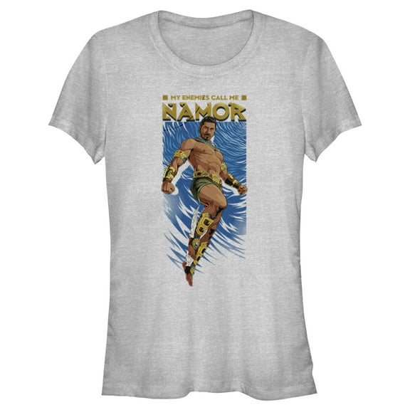 Junior's Black Panther: Wakanda Forever My Enemies Call Me Namor Animated Graphic Tee Athletic Heather X Large