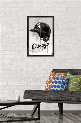 MLB Chicago White Sox - Drip Helmet 22 Wall Poster, 14.725" x 22.375" Framed