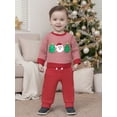 thumbnail image 4 of BemeyourBBs Boy Christmas Outfits Santa Embroidery Long Sleeve Pullover + Pants, 4 of 9