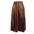 thumbnail image 6 of Sngxgn Women's Basic Versatile Stretchy Flared Casual Midi Skater Skirt(Gold,L), 6 of 6