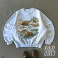 thumbnail image 3 of Vintage Otter Sweatshirt | Wildlife River Scene Pullover, 3 of 7