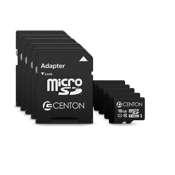 Centon Micro 16GB SDHC Memory Card UHS1 5/Pack (S1-MSDHU1-16G5B)