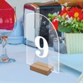 thumbnail image 2 of LCXmlly DIY Table Number Plate Smooth Transparent Acrylic Sign Holder Acrylic Sign Table Number Plate with Stand for Wedding Party Supplies, 2 of 9