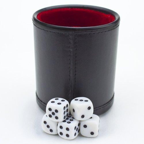 Professional Dice Cup with Five Dice