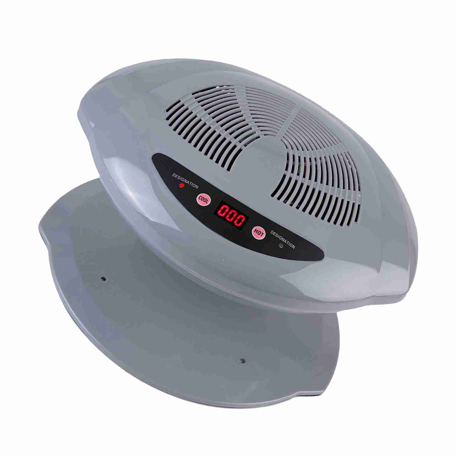Nieyigj 2-in-1 Hot & Cold Air Nail Dryer Fan for Polish, Automatic Sensor Warm Cool Manicure Tool for Fingernails, Salon Quality Drying Equipment, US Plug 110V, Gray (11.81 inches / 30 cm)