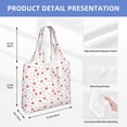 thumbnail image 3 of Vsdgher Red coral and scallop seashell Print canvas Tote Bag, Lightweight Cloth Bags, Suitable for shopping, groceries, travel, 3 of 4