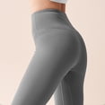thumbnail image 6 of Womens High Waist Leggings Squat Proof Ankle Length Leggings Slim Fitting Stretchy Tummy Workout Yoga Pants Office Pants for Women Gray L, 6 of 6