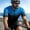 Blue, variant on USA Cycling Jersey for Men Short Sleeve Sun Protection UPF 50+ Printed Bike Biking Shirts American Flag Road Bicycle Clothing Full Zip Top Light Blue S