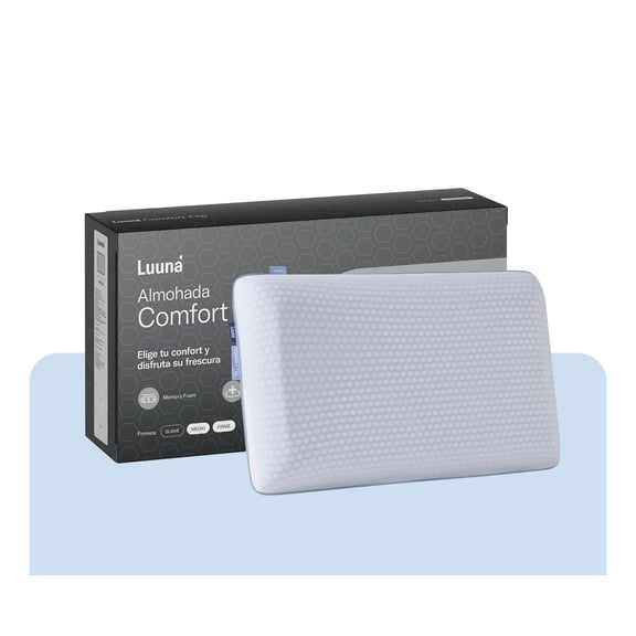 Almohada Luuna Comfort Flip, Tamaño Estándar, Memory Foam, Fresca, Un Lado Firme y Un Lado Suave blanco Estándar