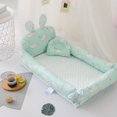thumbnail image 1 of Colchón portátil para cuna de bebé, cama nido para recién nacido, tumbona, valla de cama con manta, colcha para niños pequeños de 0 a 12 meses Fivean unisex, 1 of 2