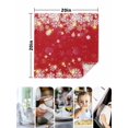 thumbnail image 4 of Red Snowflake Christmas Cloth Napkins Set of 6 Reusable Dinner Napkins, Xmas Snowflake Winter Modern Art Cocktail Napkin Washable Table Napkins for Wedding/Holiday Party/Baby Shower 20"x20", 4 of 7