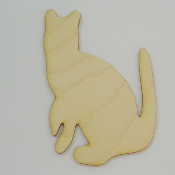 1 Pc, Large 10" X 14" Cat Wood Cutout
