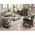 thumbnail image 4 of Pemberly Row Transitional Deluxe Two-Tier Console Table in Black Wood Finish, 4 of 5