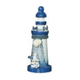 thumbnail image 4 of Abbracc Modèle de Phare Nautique en Bois Bleu, 4 of 6