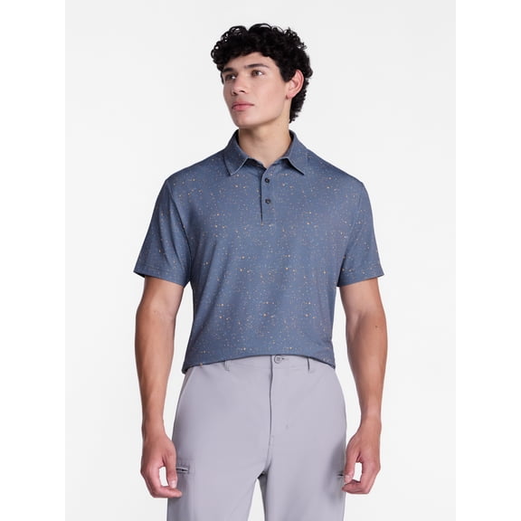 Birdie Bound Splatter Print Golf Polo Shirt, Men's Sizes XS-4XLT