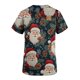 thumbnail image 4 of Puntoco Camiseta de enfermera con bolsillo y manga corta con estampado navideño y cuello en V para mujer, 4 of 5