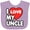 Lavender, variant on Inktastic I Love My Uncle Boys or Girls Baby Bib