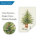 thumbnail image 5 of Merry Christmas Garden Flag 12x18 Double Sided, Burlap Welcome Winter Christmas Tree Farmhouse Garden Yard Flags for Xmas Outside Outdoor Decoration (ONLY FLAG), 5 of 6