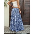 thumbnail image 3 of Vacation Style Elastic Waist Maxi Skirt Women Long Skirt Casual Resort Wear, 3 of 6