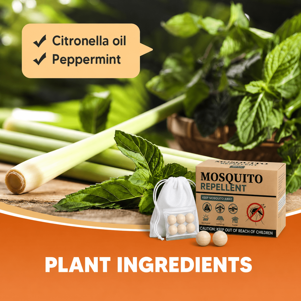 Peppermint Oil Mosquito Repellent - 36Pack Mosquito Repellent Balls for House Garage to Get Rid of Outdoor Indoor for Out Safe for Humans & Pets, kids tick repellent .
