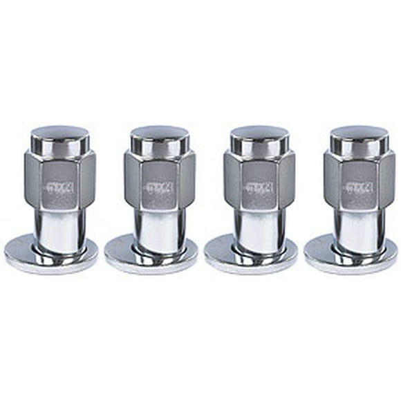 Cragar Écrou Cranté A-27733-4 12 Millimètres x 1.5 Filetage; Tige Mag; Tige Standard; Chromé; Acier; Ensemble de 4; avec Rondelle à Trou Central de 0.684 Pouces
