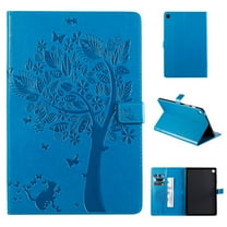 Dteck Galaxy Tab S5e Case, Embossed Tree PU Leather Magnetic Flip Stand Folio Case Built-in Card Slots/Cash Pocket Fit for Samsung Galaxy Tab S5e 10.5 inch 2019 SM-T720 T725, Blue