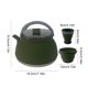 thumbnail image 4 of Boornilla Plegable Cuidado La Té 1.5L Hervidor Silicona Con Manija Acero Inoxidable Bottom para Senderismo, 4 of 9