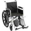 Nova MedicalProducts Healthcare 20" Steel Wheelchair with Detachable Full Arms and Elevating Leg Rests
