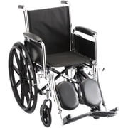 Nova MedicalProducts Healthcare 20" Steel Wheelchair with Detachable Full Arms and Elevating Leg Rests