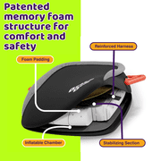BubbleBum Booster Seats Inflatable Booster Car Seats for Kids Aged 4 to 11 Years, Black Style