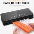 thumbnail image 5 of Vacuum Sealer Machine, 65kPa 100W Full Automatic Vacuum Air Sealing System for Food Saver, with Built-in Cutter and 10 Bags，Black, 5 of 5