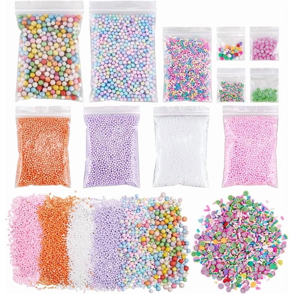 38G Small Color Foam Beads Mini Foam Balls Rainbow Assorted Tiny Smooth Round Ball Craft Bead Filling Accessories for Art Vase Filler Bean Bag Crafts DIY Wedding Holiday Party Decorations 1set