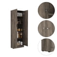 thumbnail image 2 of FM FURNITURE Virginia 5-Shelf Modern Engineered Wood Storage Cabinet in Brown, 2 of 7
