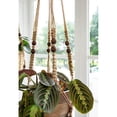thumbnail image 5 of Holzlrgus Macrame Plant Hanger Indoor Jute Hanging Planter Basket with Wood Beads Decorative Flower Pot Holder No Tassels for Indoor Outdoor Boho Home Decor 35 Inch, Brown,Set of 2(NOT Included), 5 of 6