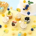 thumbnail image 4 of Blue Tile Lemon Cake Decorations - Fruit Leaves Cake Cupcake Figures Toppers Ball Dessert Picks, Lemon Theme Birthday Party Baby Shower Bachelorette Celebration Photo Props, 4 of 6