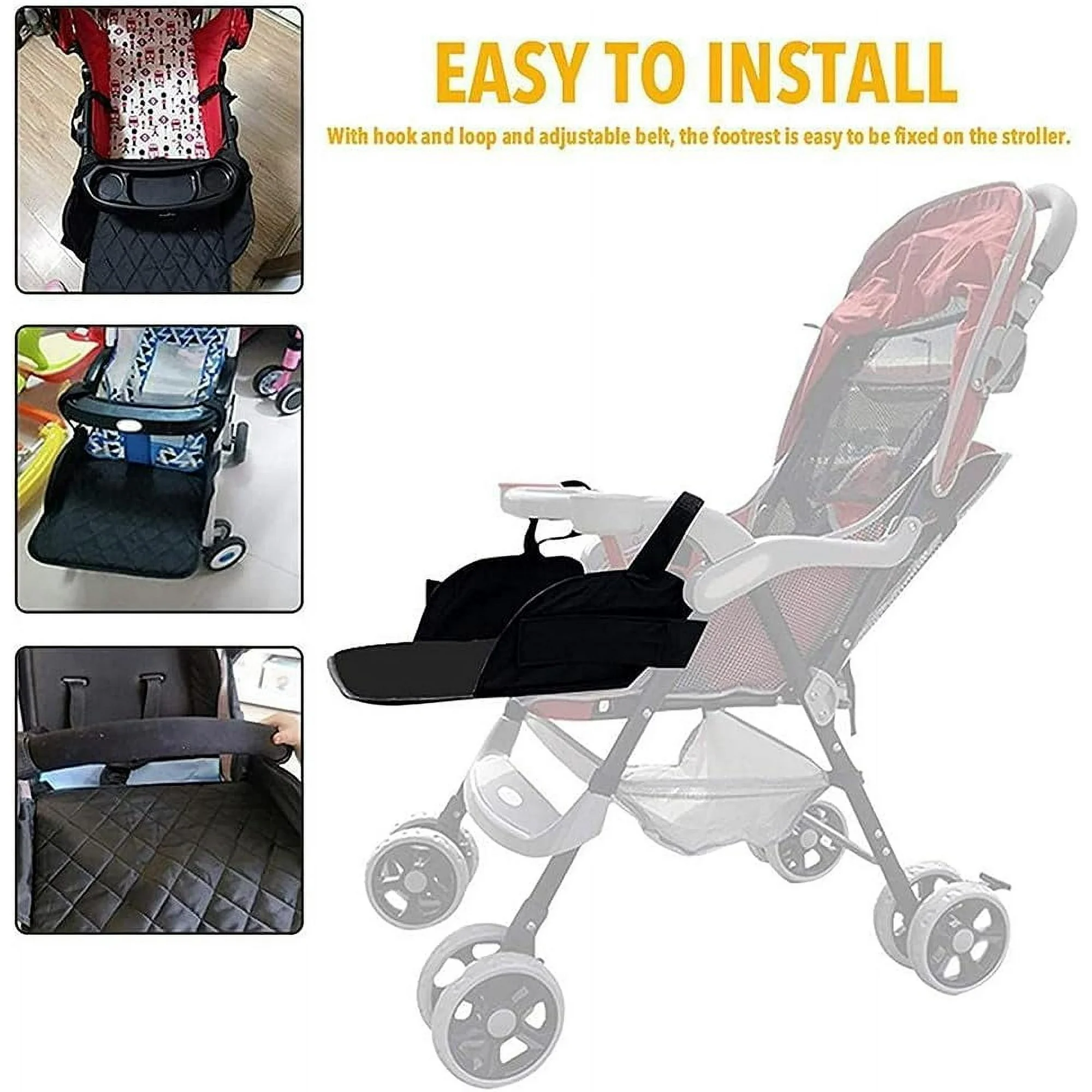 Baby Stroller Footrest, Universal Stroller Footstool Extension Foot Rest for Foot Support Accessory