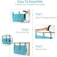 thumbnail image 2 of Bedside Storage Caddy, Bunk Bed Organizer Bed Storage Pocket Bedside Organizer Hanging Bed Storage Caddy for College Dorm Room, Hospital Bed Rails, Baby Bed, Camp (Blue), 2 of 6