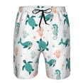 thumbnail image 3 of Sikiie Turtles And Seahorses Print Men's Beach Shorts, High Elastic Quick-drying Shorts - with Drawstring and Slip Pockets, Suitable for Beach, Sports, Vacation-Medium, 3 of 6