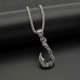 thumbnail image 5 of 2026 Hip Hop Rock Gold Silver Color Stainless Steel Fish Hook Pendants Necklaces For Men Rapper Jewelry, 5 of 5