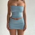 thumbnail image 2 of SEMPAI Summer Dress for Women Bodycon Dresses Sleeveless Tube Top Solid Above the Knee Dresses for Women 2024 Casual Mothers Favorite Simple Perfect Gift, 2 of 7