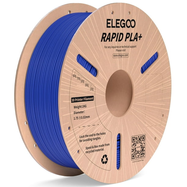 Filamento para impresora 3D ELEGOO Rapid PLA Plus, 1,75 mm, azul, 1 kg